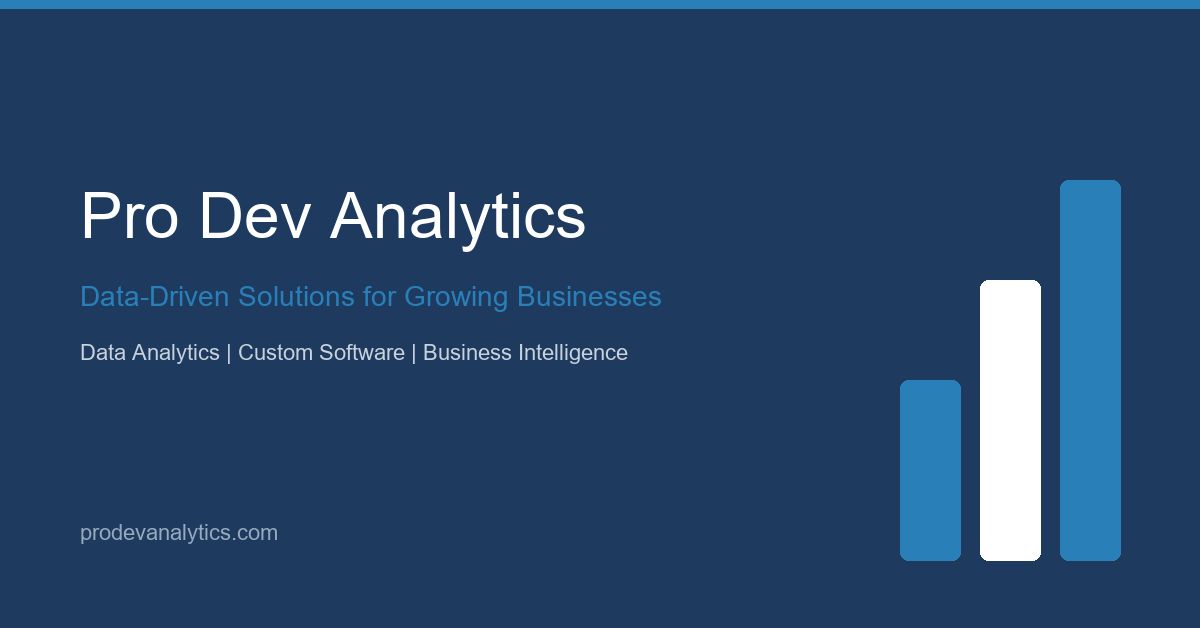 Dev Dat Pro Dev Analytics | Data Analytics & Custom Software Development